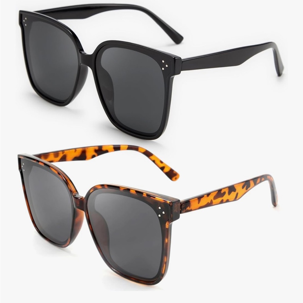 Feisdey Stylish Black and Tortoise Sunglasses